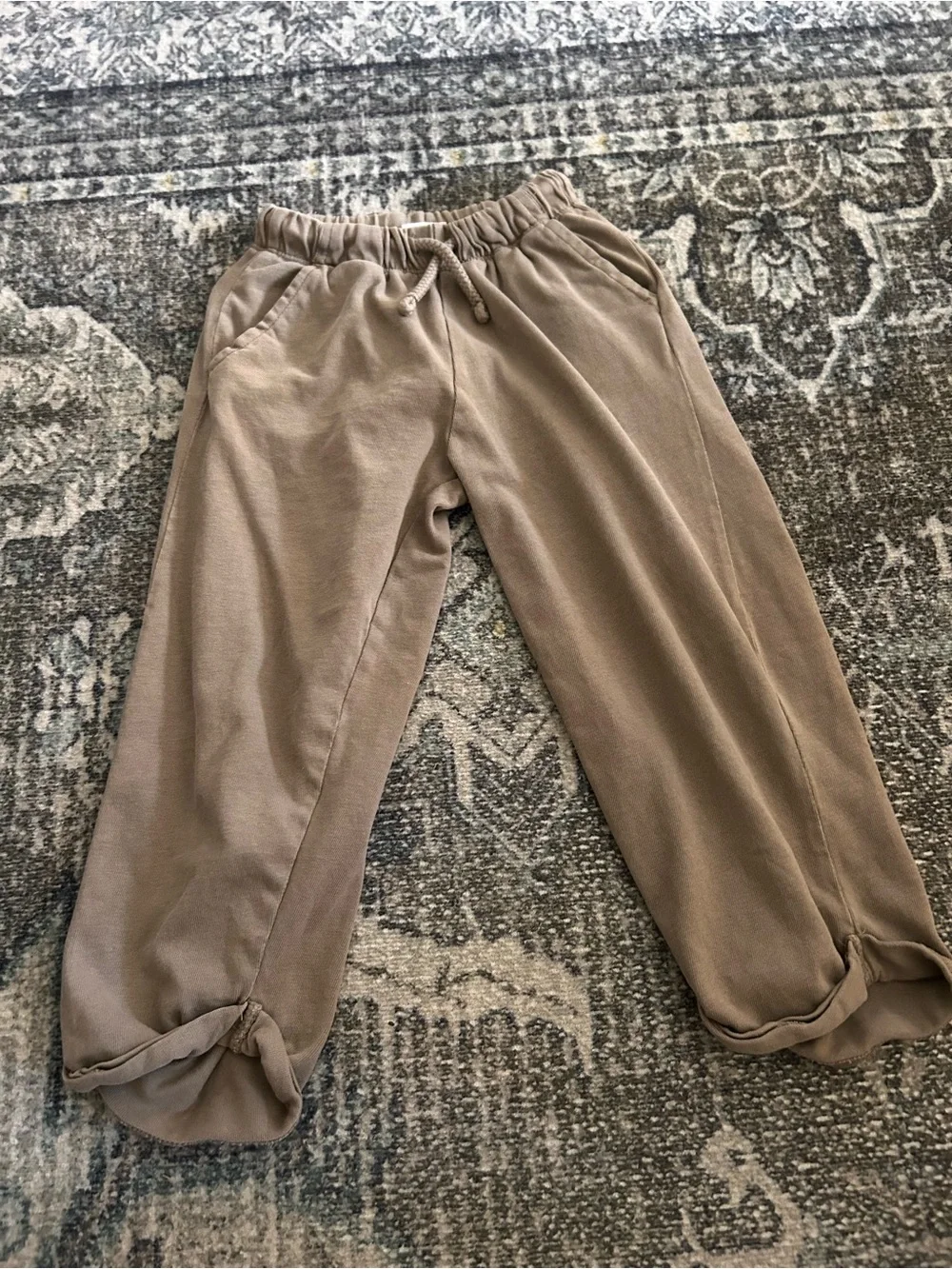 Zara Kids Taupe Brown Tee & Jogger Set - Picture 3 of 3